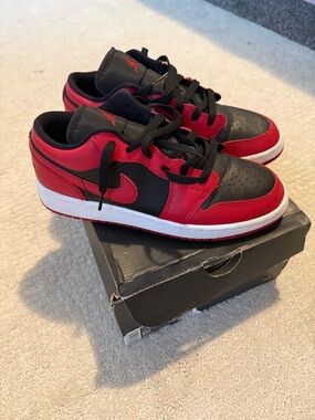 Jordan Kids Low Top Sneakers - Red and Black